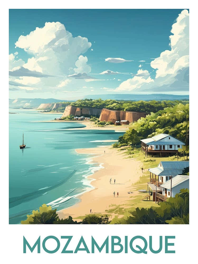 Affiche de voyage Mozambique