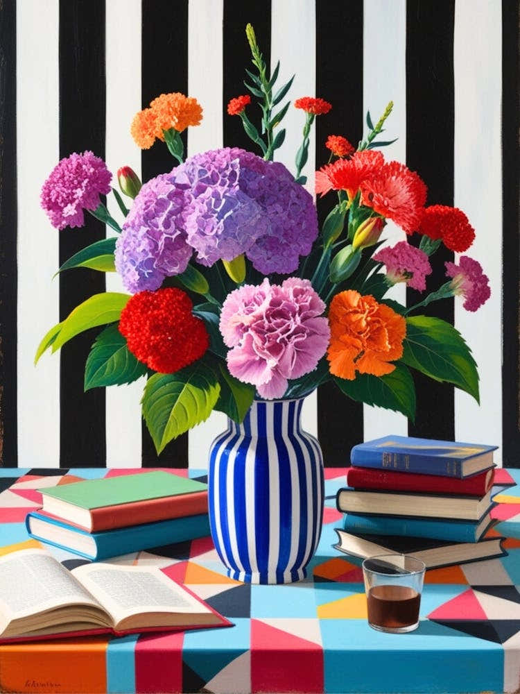 Carnations In A Vase 1