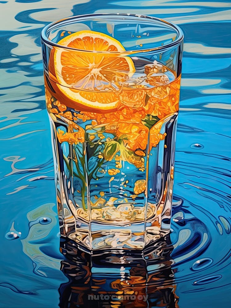 A Glass Of Water Oil Painting 4