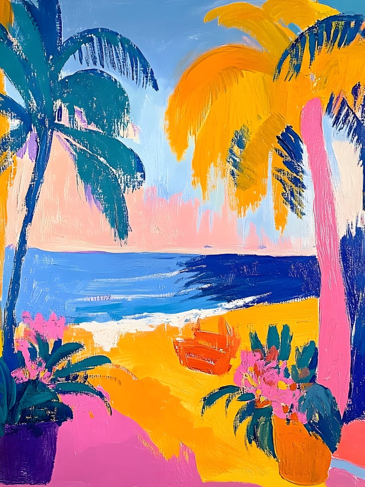 Palm Trees On The Beach