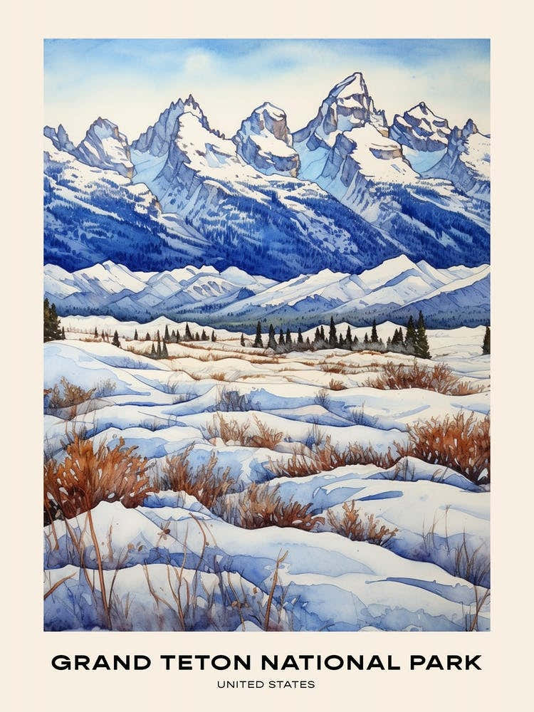 Grand Teton National Park United States 4 Poster