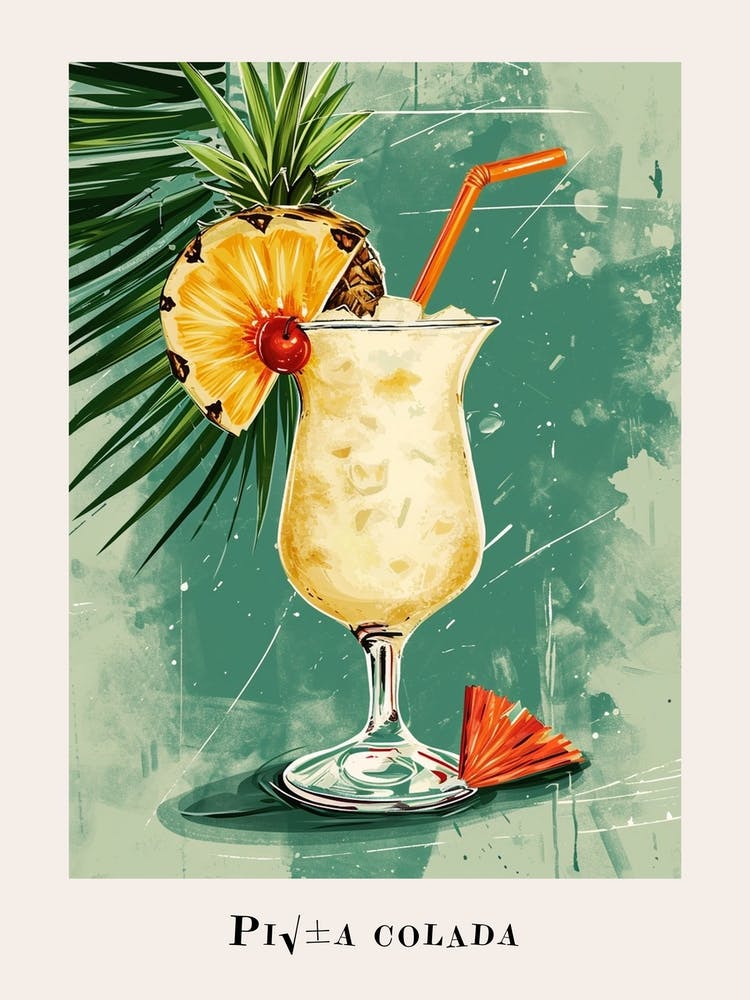 PiñA Colada Vintage Poster
