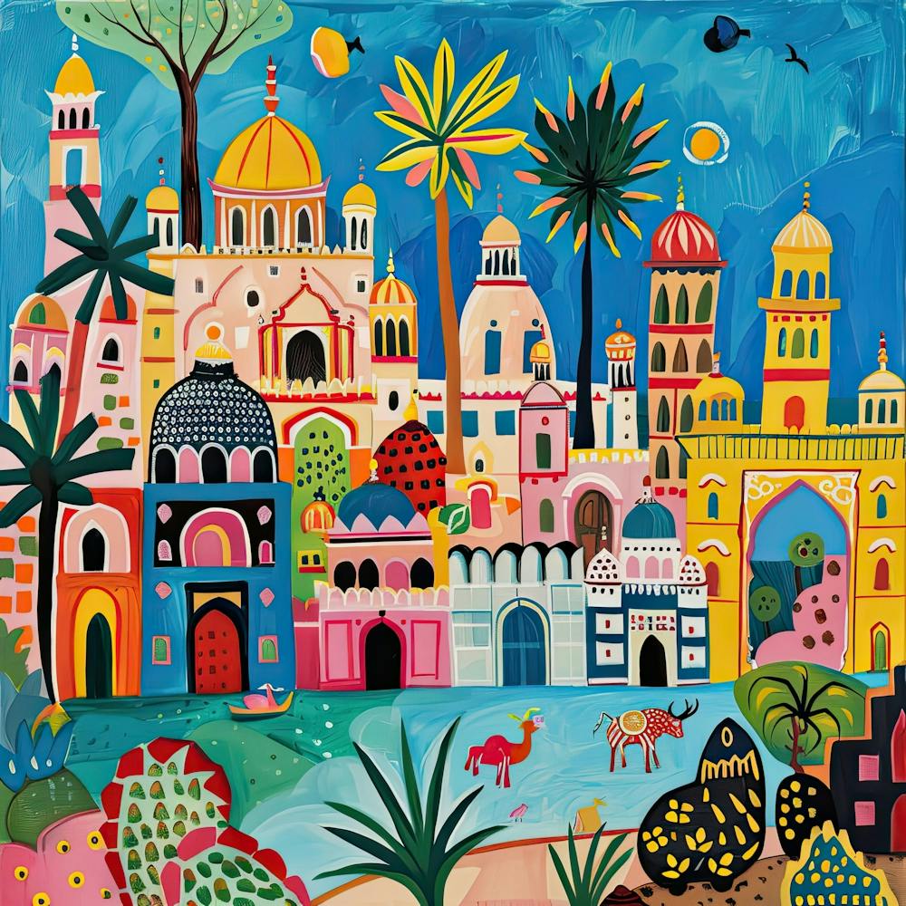 Kids Travel Illustration India 1