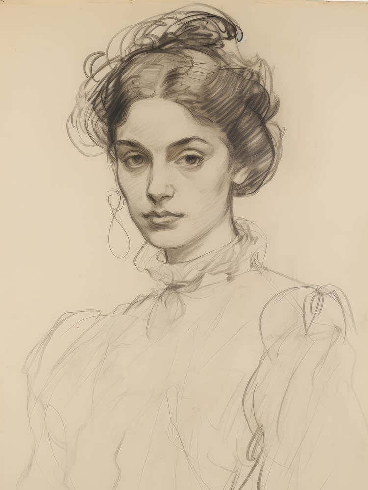 Antique Woman Sketch