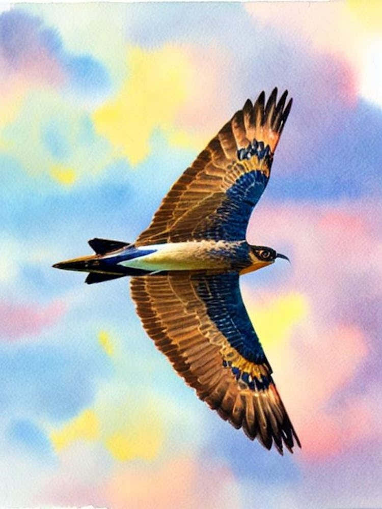 Harrier Watercolour Bird
