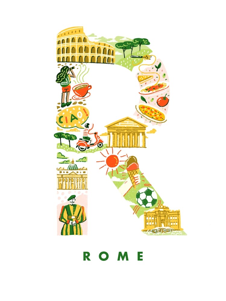 Rome Italy Travel Illustration
