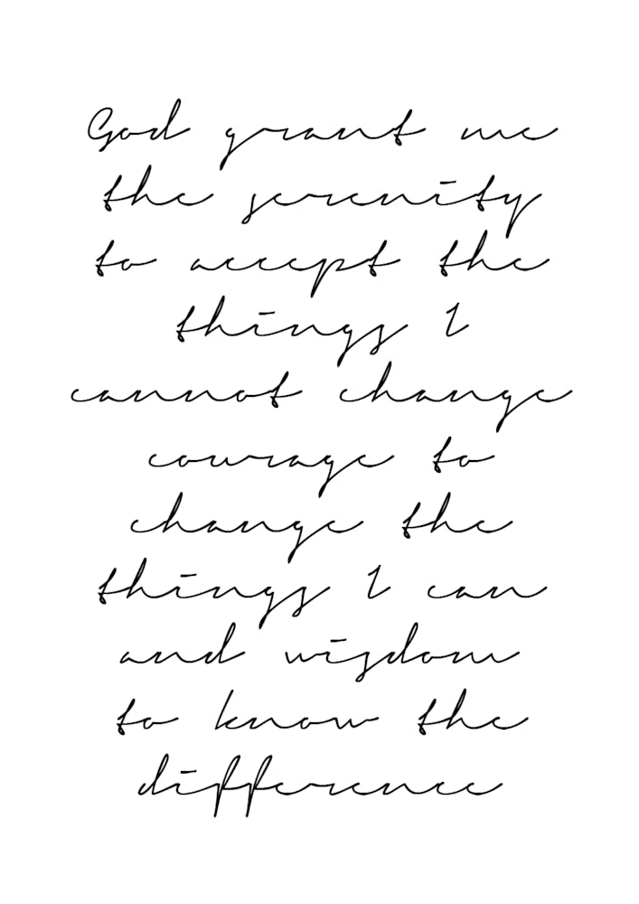The Serenity Prayer Thin Script