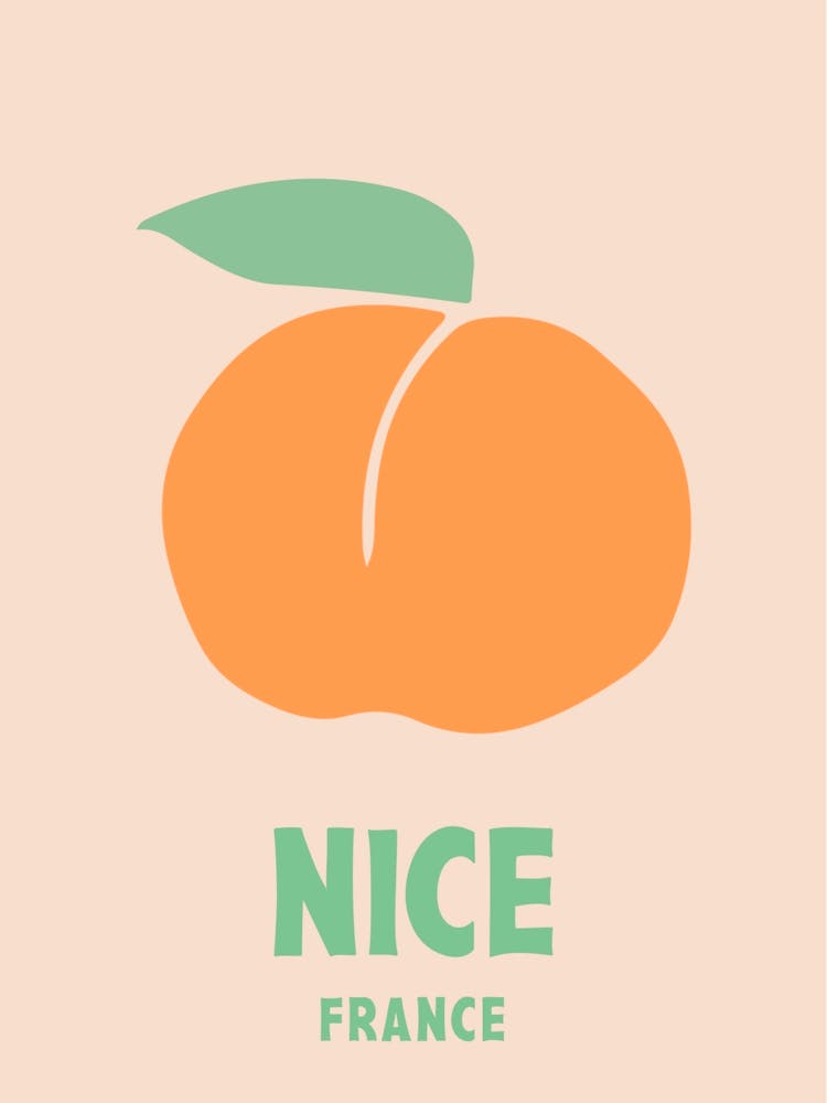 Nice, France, Graphic Style Poster 1