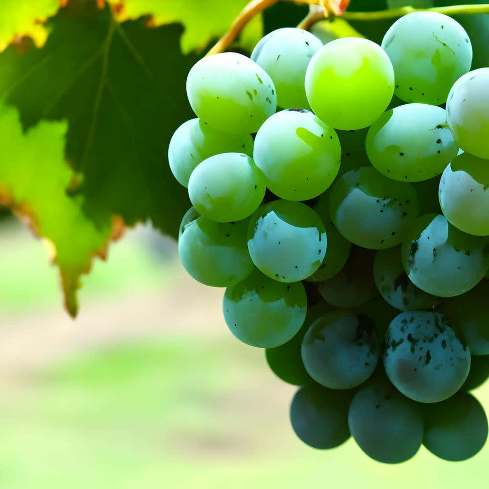 Green Grapes With Calm Background (1)