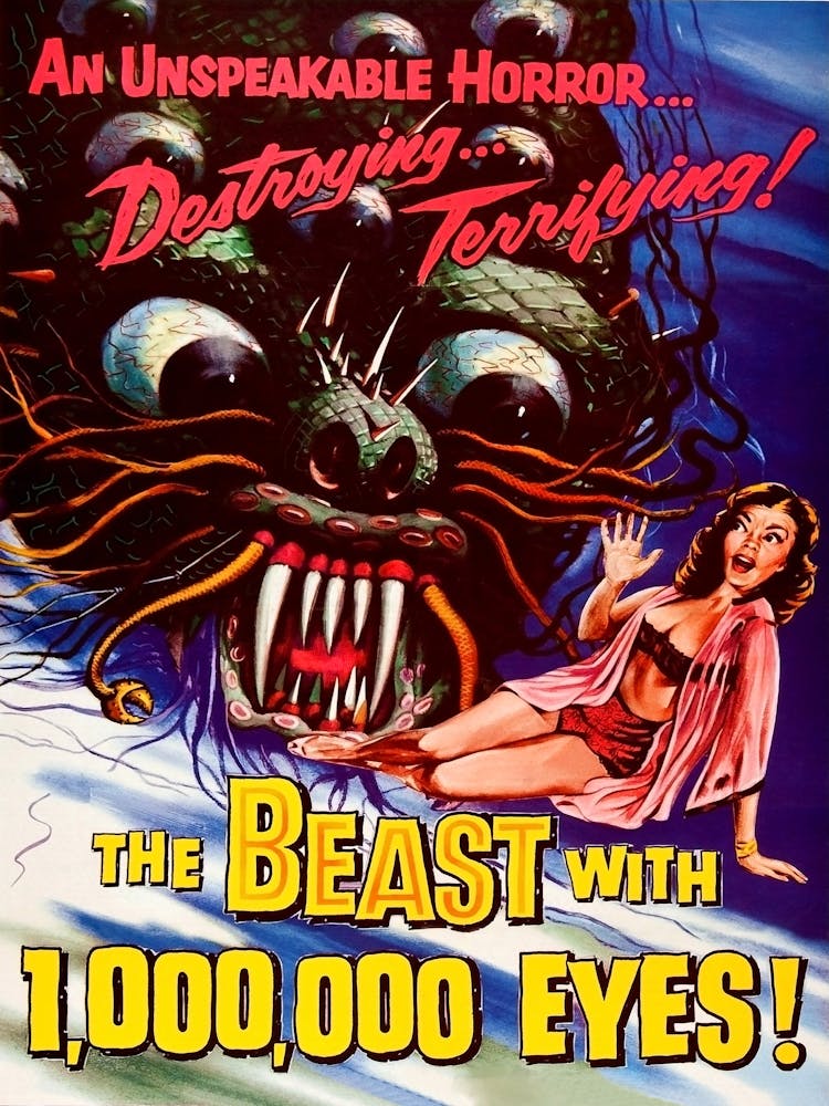 Funny Movie Poster, The Beast With One Million Eyes