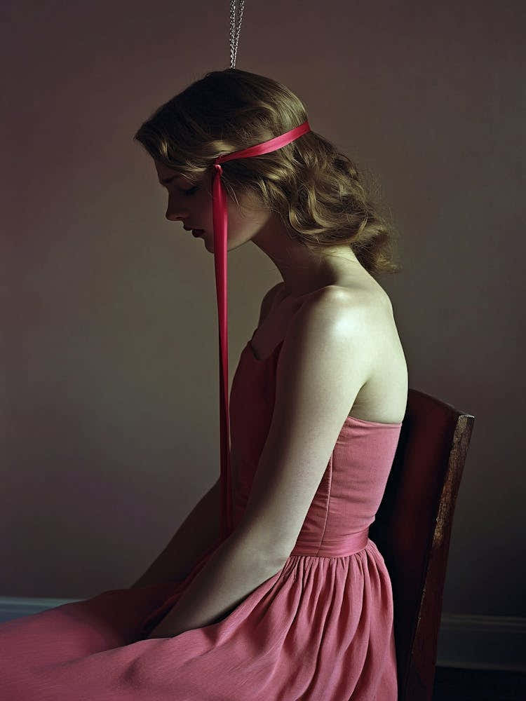 Woman In A Pink Dress