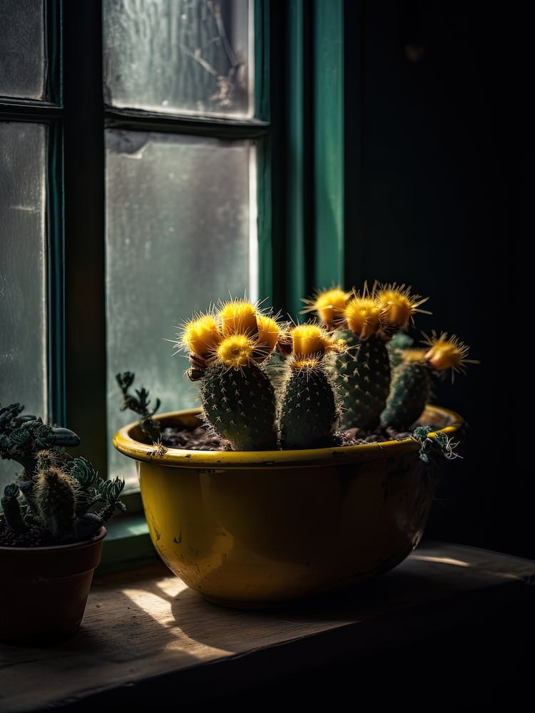 Pincushion Cactus Window 3