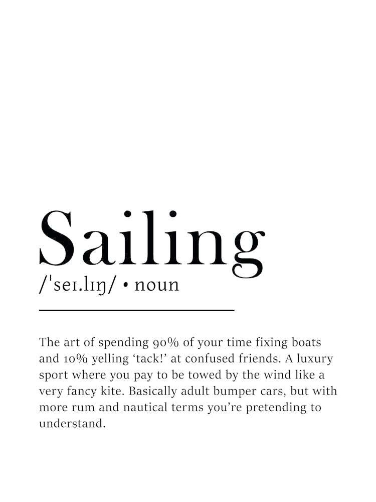 Sailing Definition Poster - Dictionary
