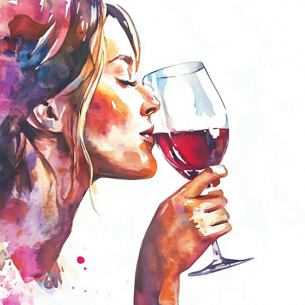 Woman Drinking Wine