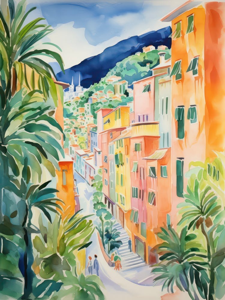 Cinque Terre, Italy Watercolour Streets 3