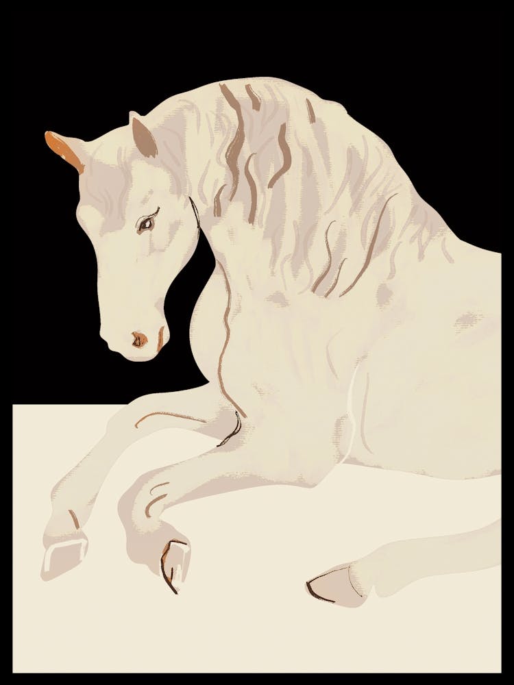 Minimal Abstract Art Horse 2