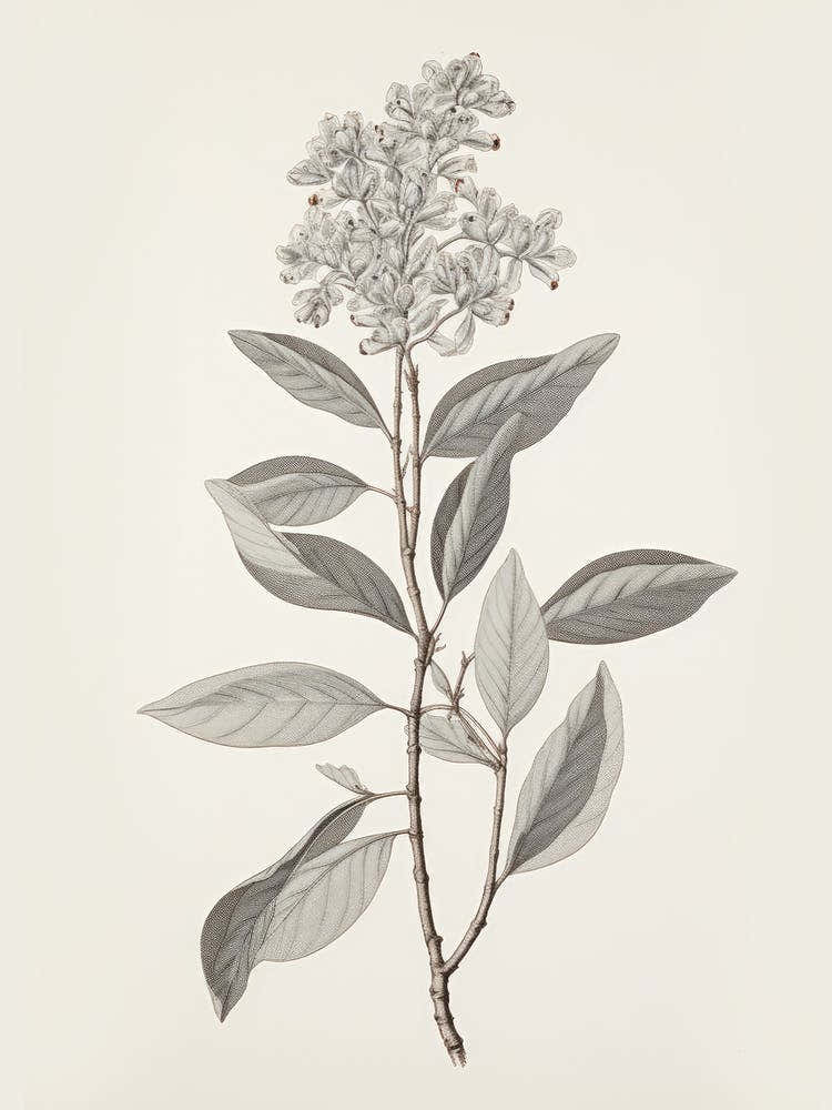 Antique Leaf Drawing