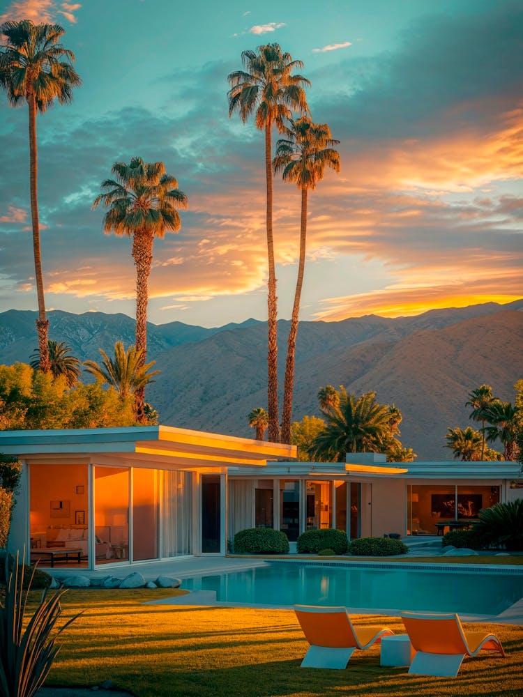 California Dreaming - Palm Springs Golden Sunset