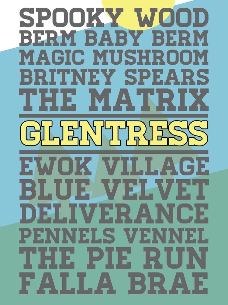 Glentress Classic MTB Trail Print | Iconic Glentress Trail Print | Mountain Biking Print