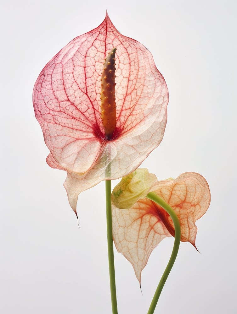 Pressed Flower Botanical Art Flamingo Flower 2