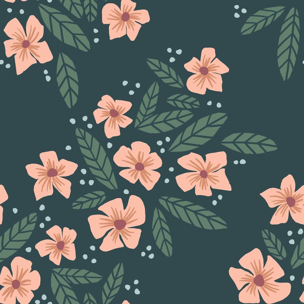 Evergreen Floral Pattern