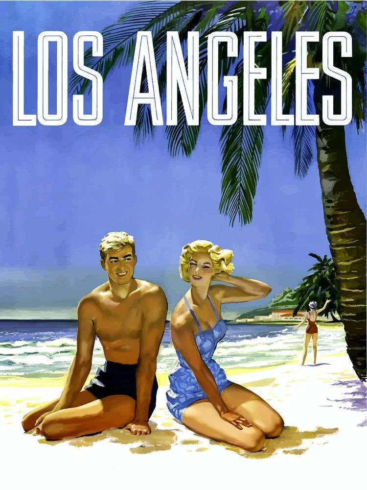 Los Angeles, Young Couple On The Beach