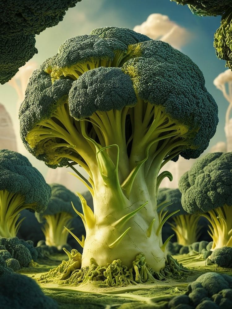 3d Illustration Of Broccoli