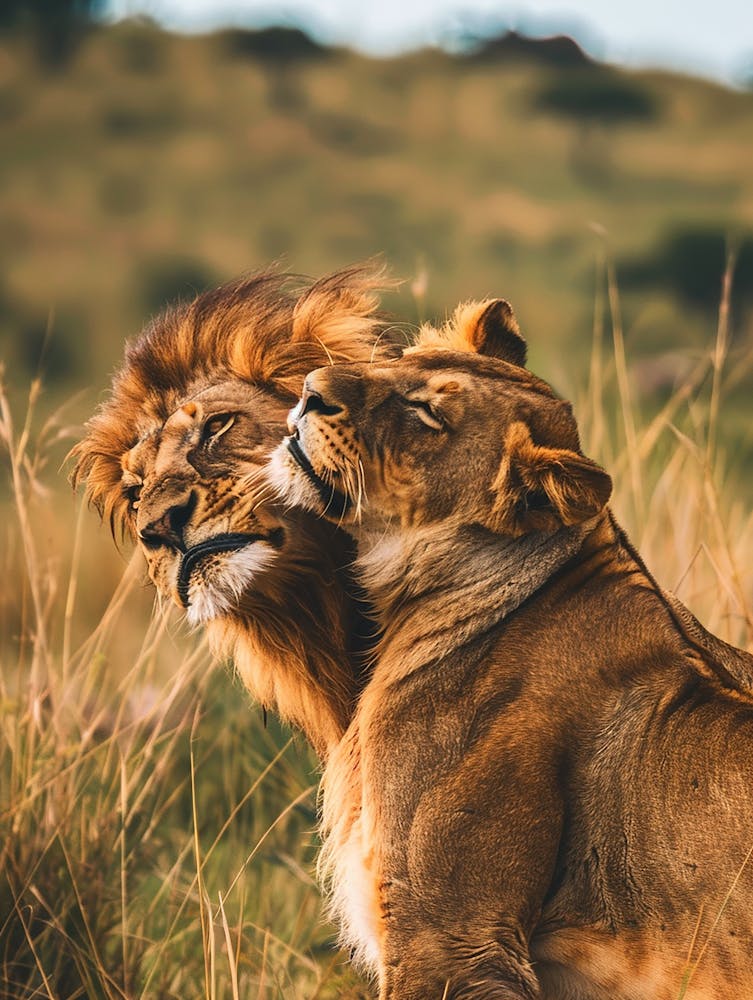 Lions In The Grass