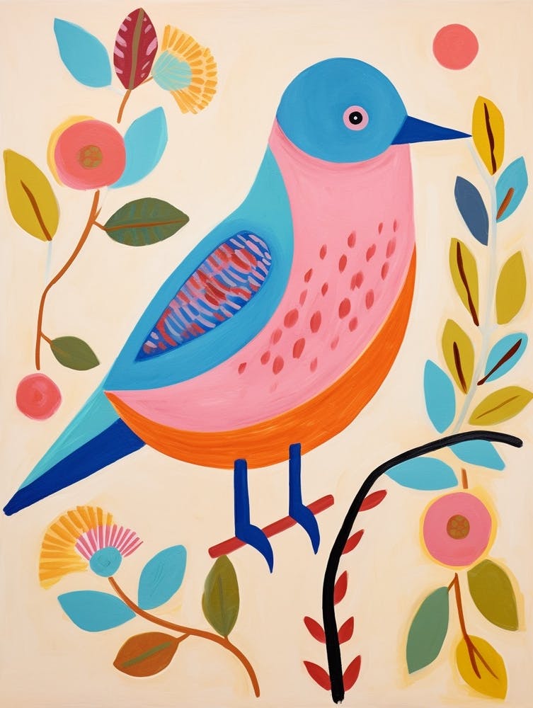 Pink Scandi Bluebird 1