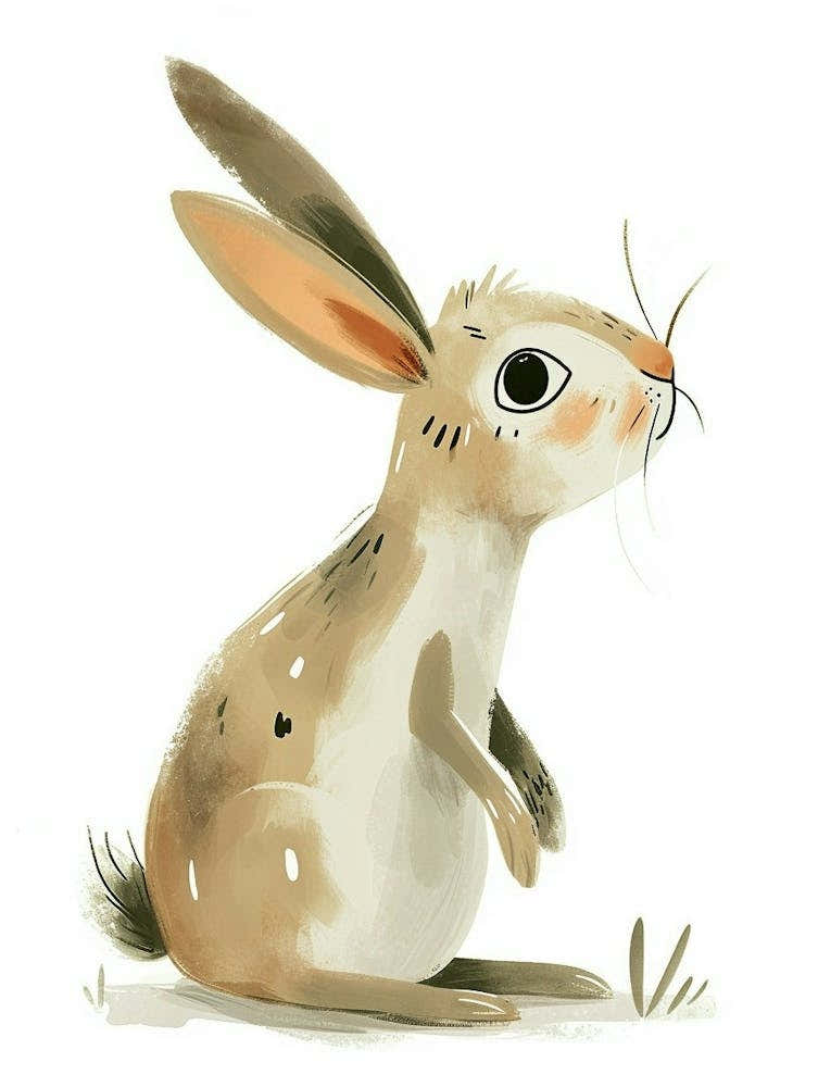 Californian Rabbit Kids Illustration 1