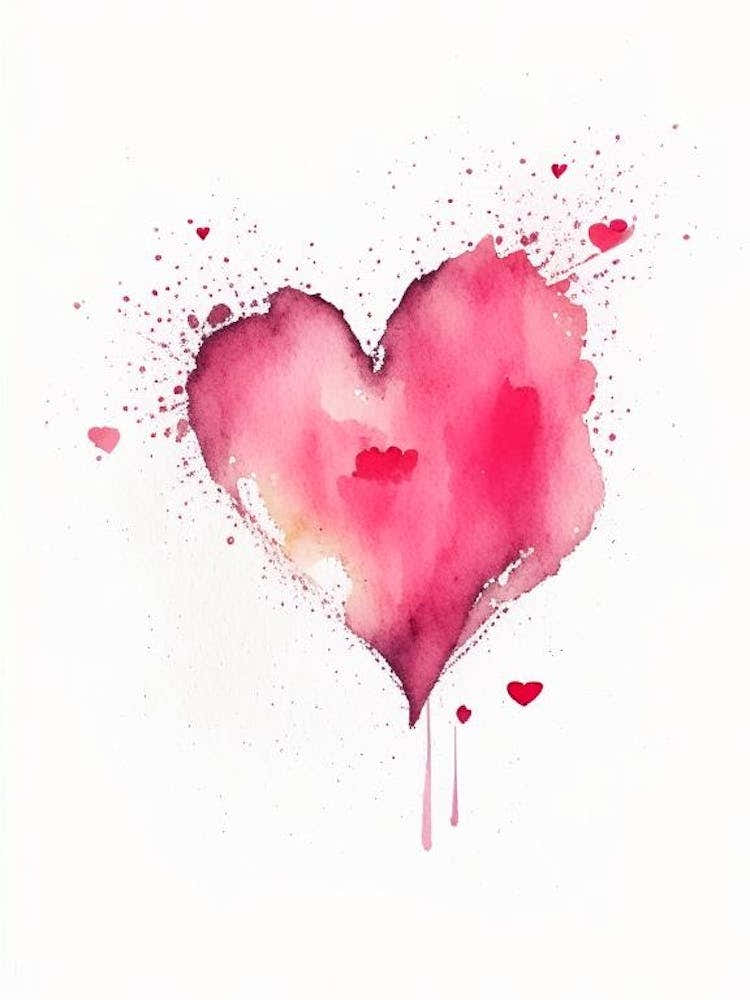 Joyful Heart 1 Symbol Minimal Watercolour