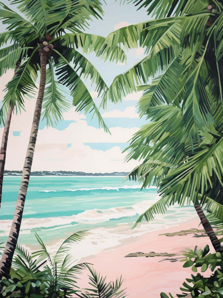A Canvas Painting Of Seven Mile Beach, Negril Jamaica 2