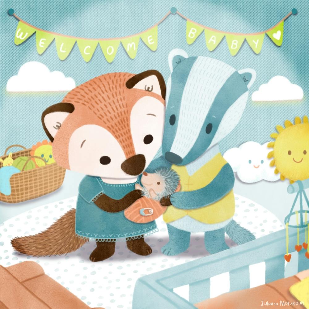 Welcome Baby Square