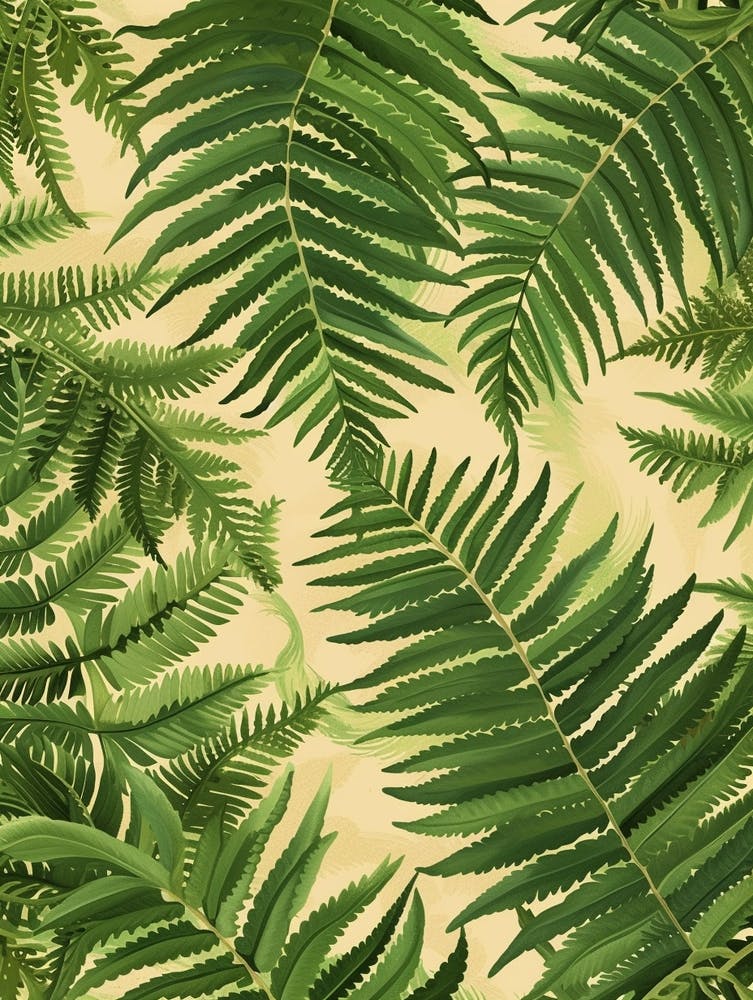 Pattern Poster Hares Foot Fern 4