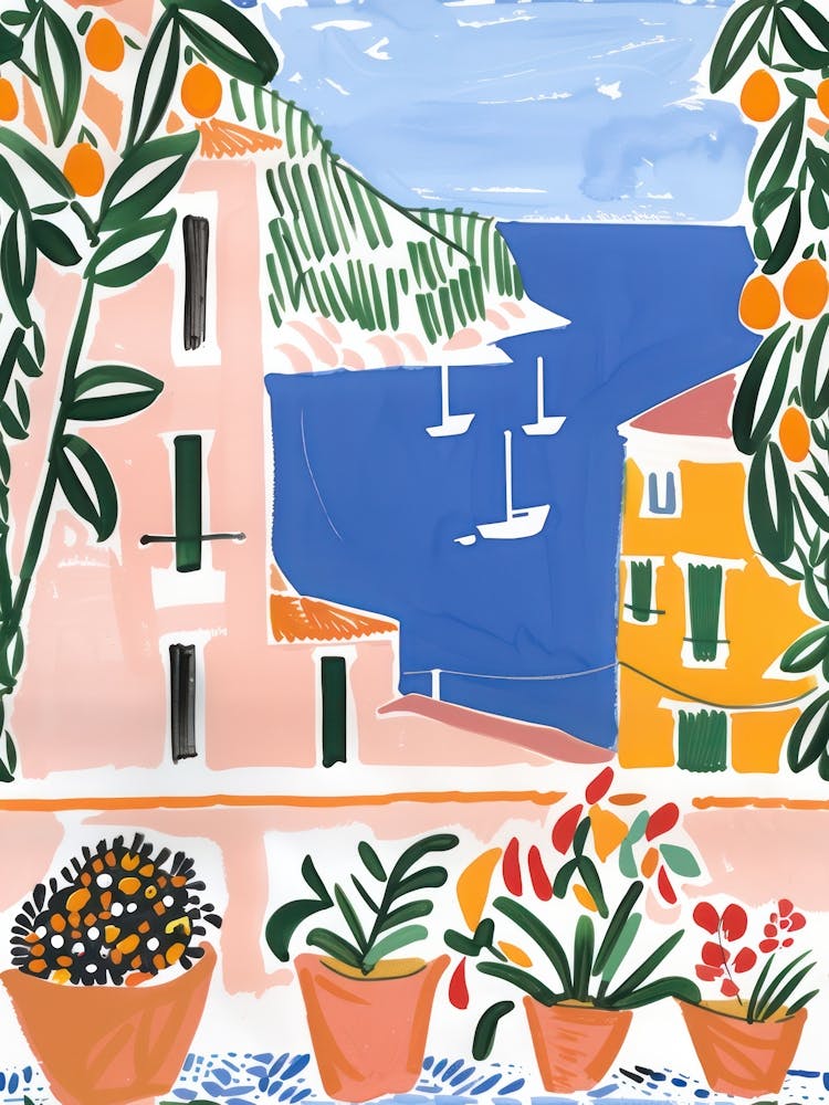 Travel Poster Happy Places Amalfi Coast 4