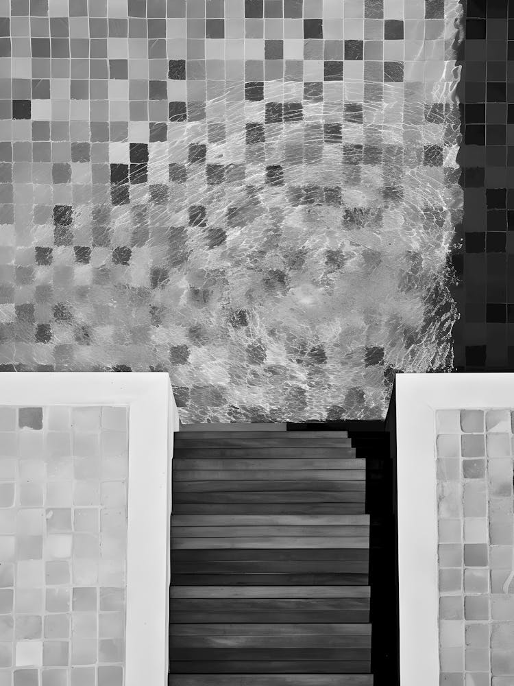 Black And White Tiled Pool