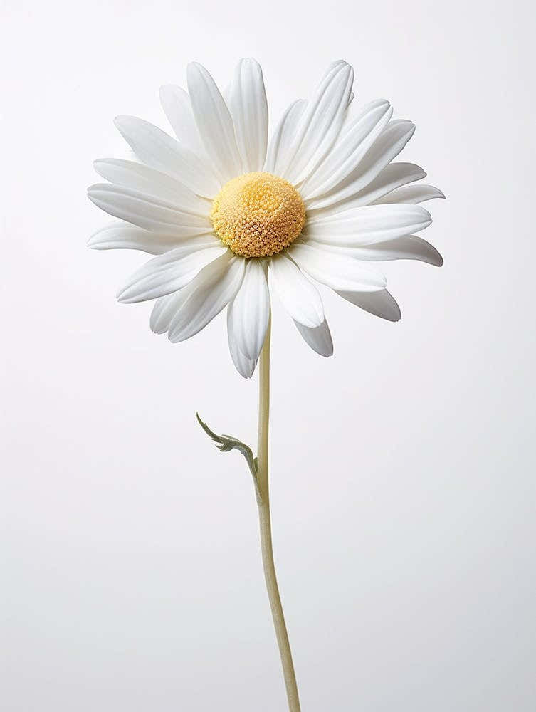 Pressed Flower Botanical Art Oxeye Daisy