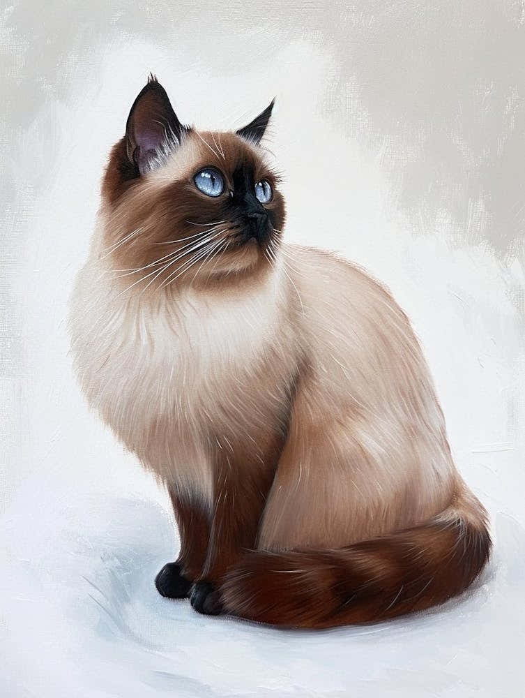 Birman Cat Painting 3