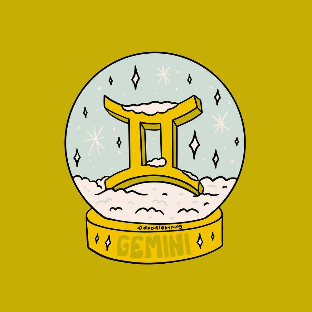 Gemini Snow Globe