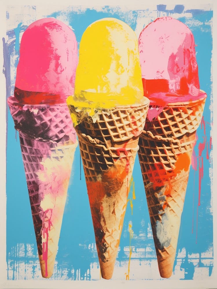 Pop Art Colourful Ice Cream Inspired 1