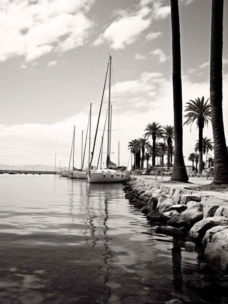 Cannes, France, Mediterranean Black And White Photography Analogue 1