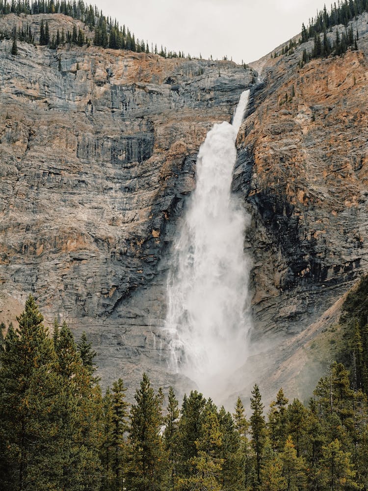 Waterfall Off Of Cliff