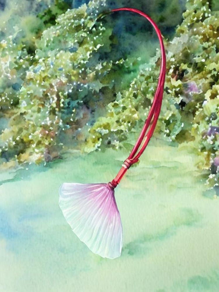 Red Sea Whip Storybook Watercolour