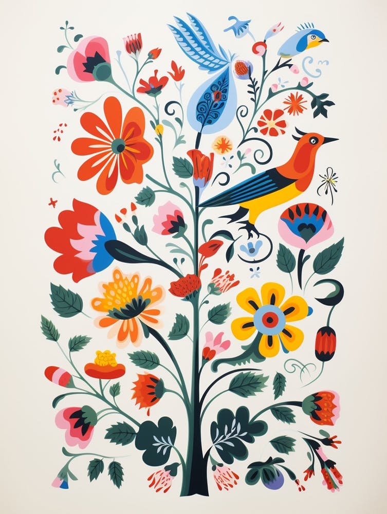 Scandinavian Bird Illustration Chimney Swift 2