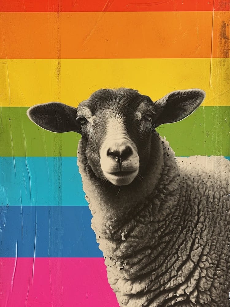 Polaroid Sheep Portrait 3