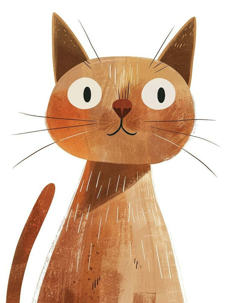 Cornish Rex Cat Clipart Illustration 2