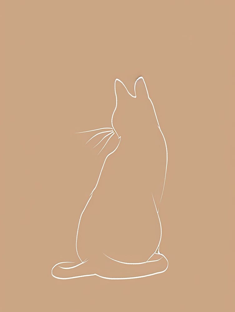Cat - Boho, Line Art 14
