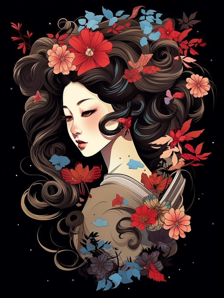 Geisha Japanese Style Illustration 8