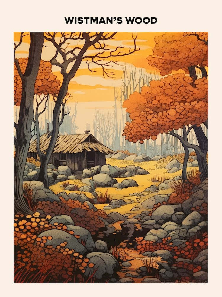 Wistman S Wood Midcentury Travel Poster