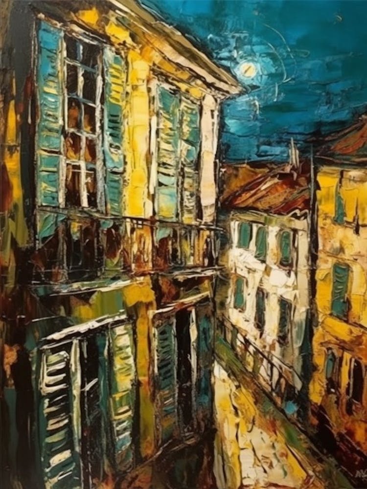Window View Of Lisbon Portugal In The Style Of Expressionism 1